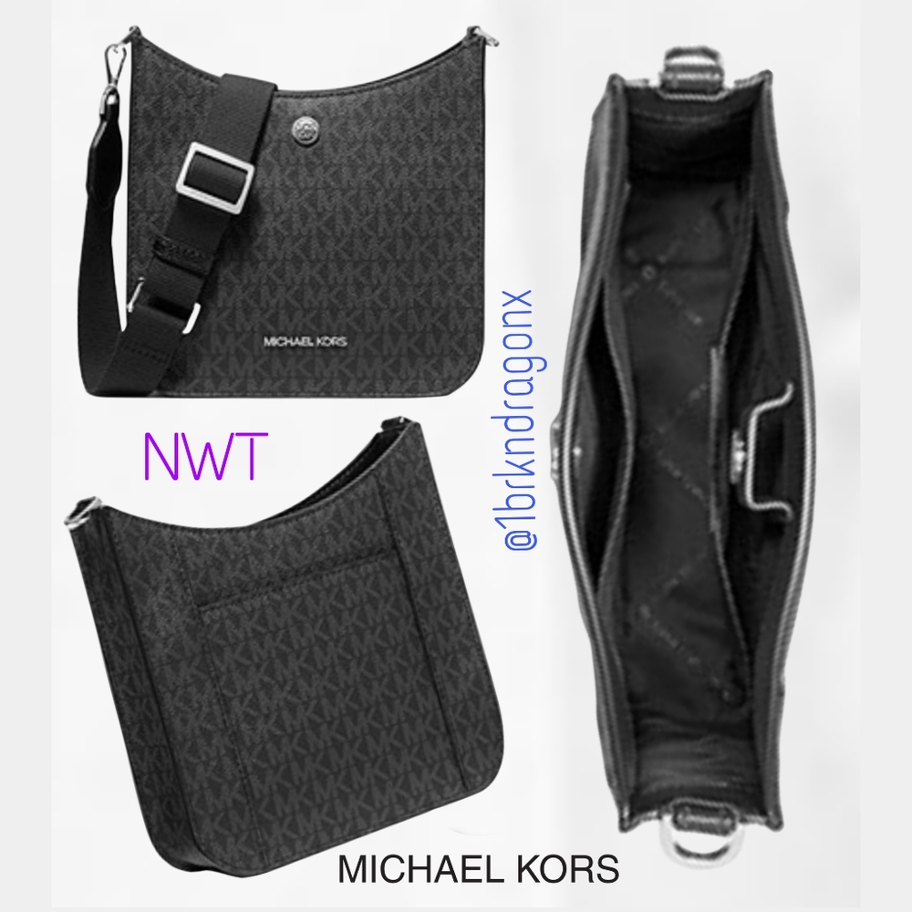 MK NWT MICHAEL KORS MESSENGER SMALL BAG BNWT 💜 pristine condition 💜 - Picture 9 of 15
